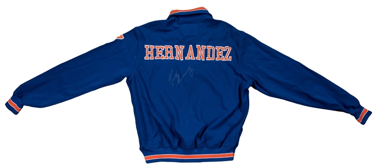 Late 1980s Keith Hernandez Game Worn & Signed New York Mets Jacket (Beckett)